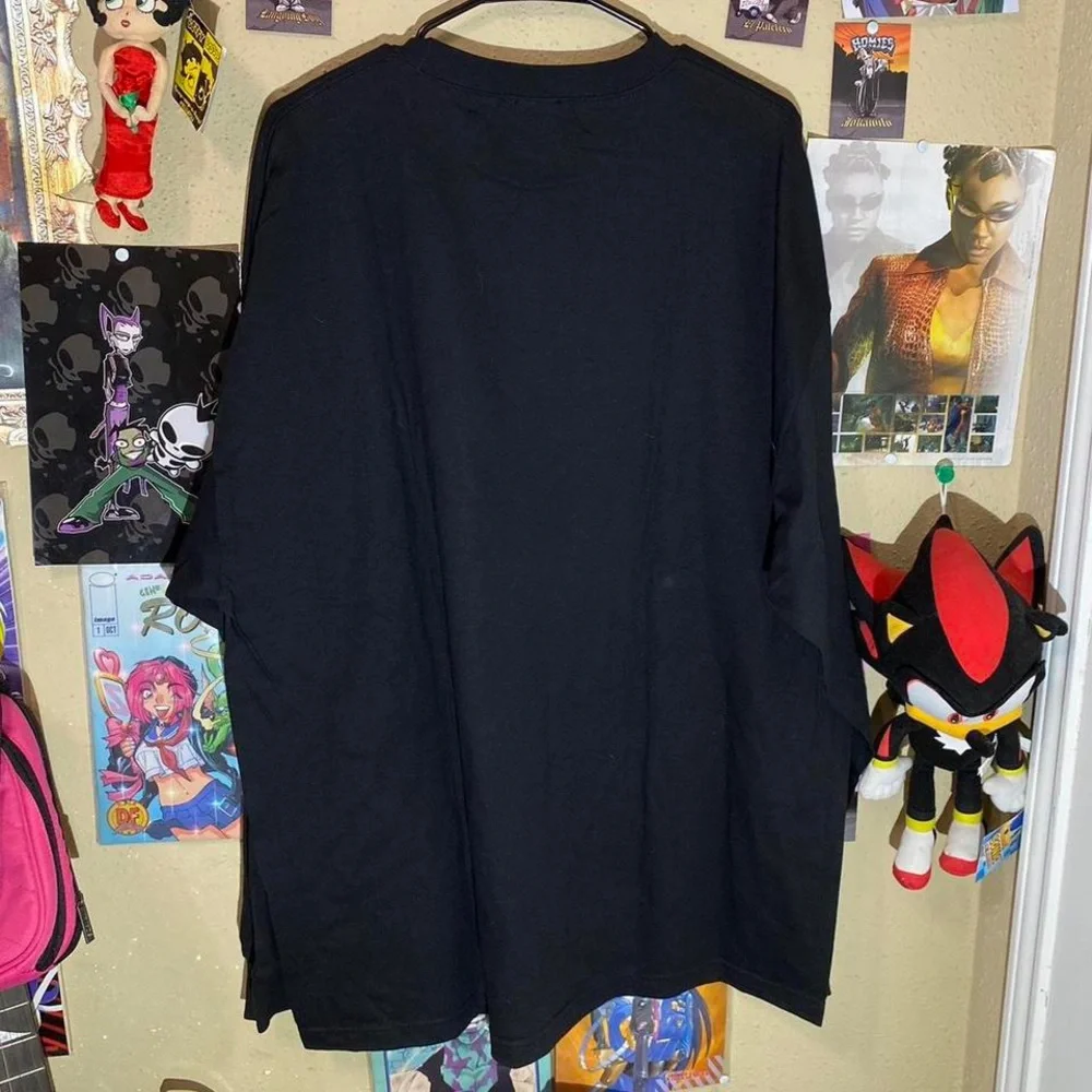 Cyber y2k goth skater grunge emo grim reaper graphic shirt size 2XLRG - Picture 4 of 4